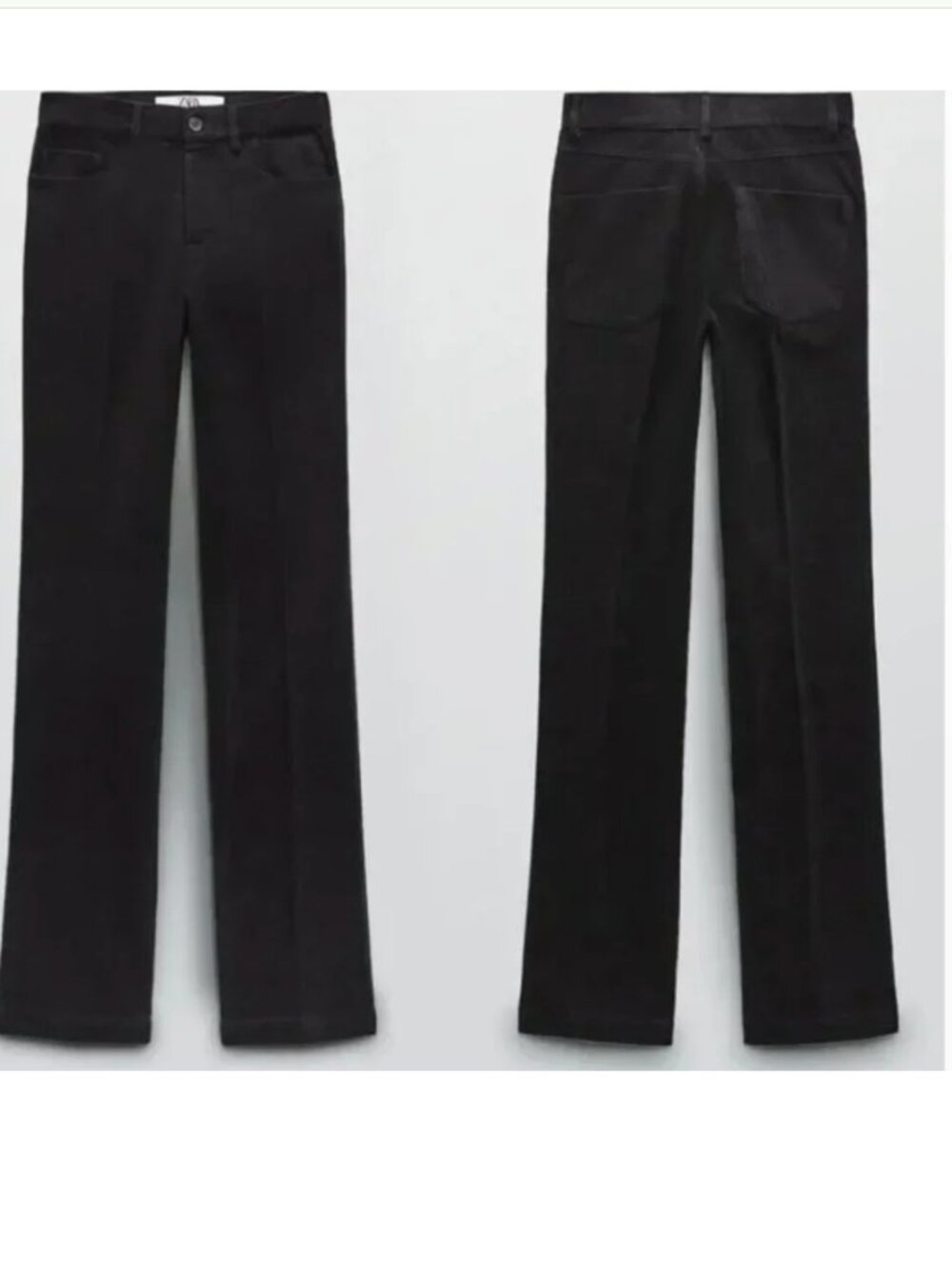 NWT Charlotte Gainsbourg x Zara Corduroy Pants Trouser Black